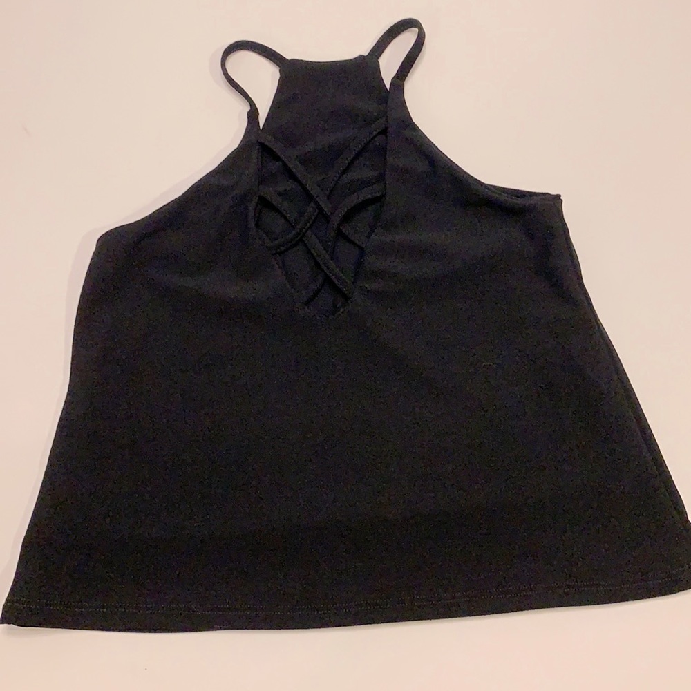 Cheryl Kids Criss Cross Cut Out Front Tank